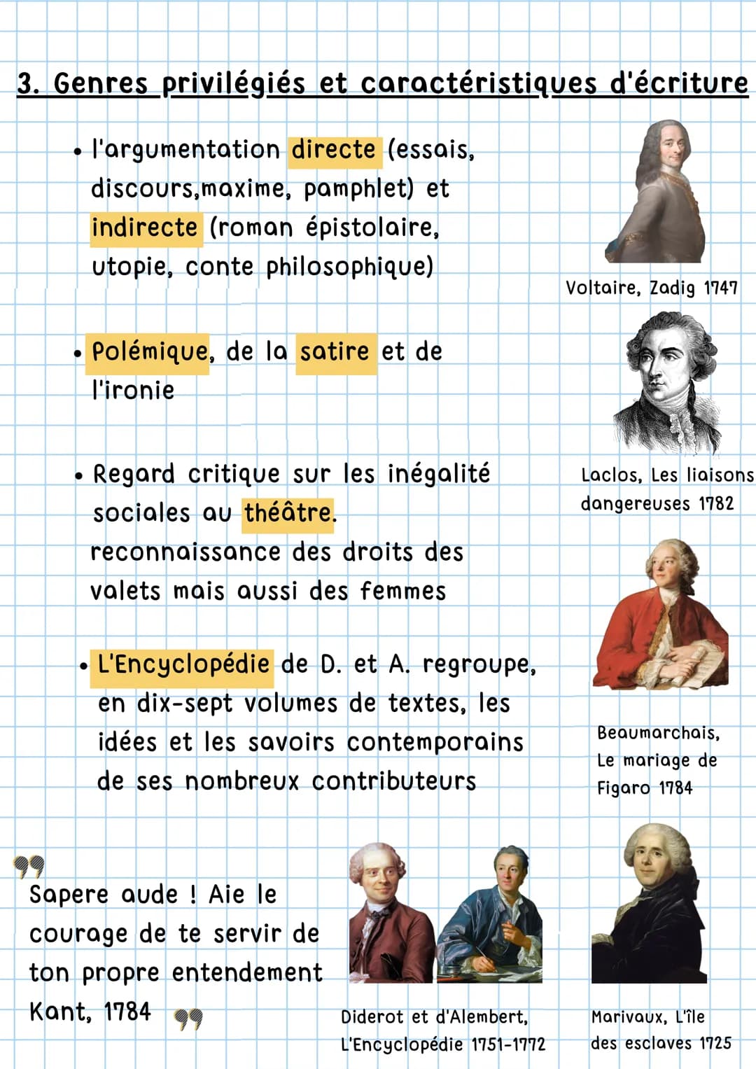 W
Les Lumières
1. Origine et évolution
Mouvement ayant pour but
d'éclairer les esprits par la
raison, par opposition aux
ténèbres de l'ignor