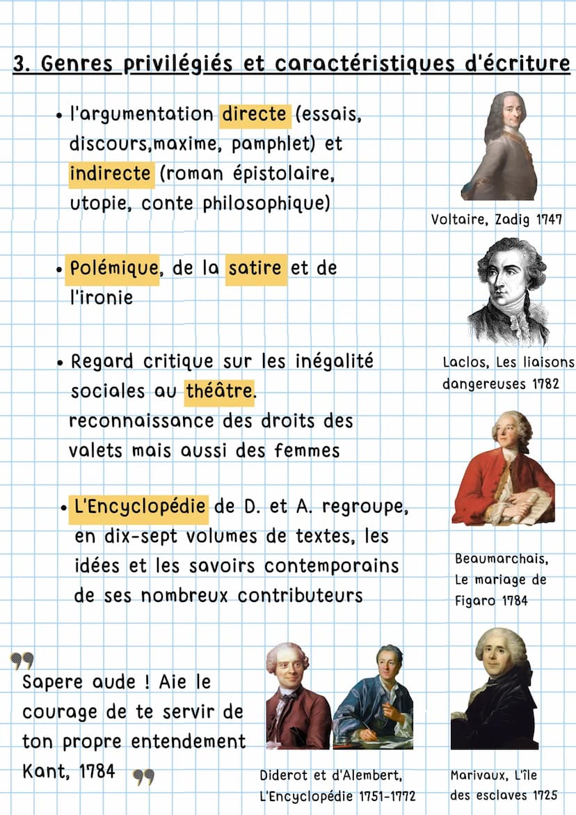 W
Les Lumières
1. Origine et évolution
Mouvement ayant pour but
d'éclairer les esprits par la
raison, par opposition aux
ténèbres de l'ignor