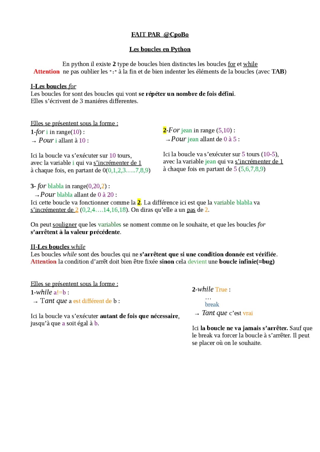 Apprends les Boucles en Python: Boucle for et Boucle while avec Exemples