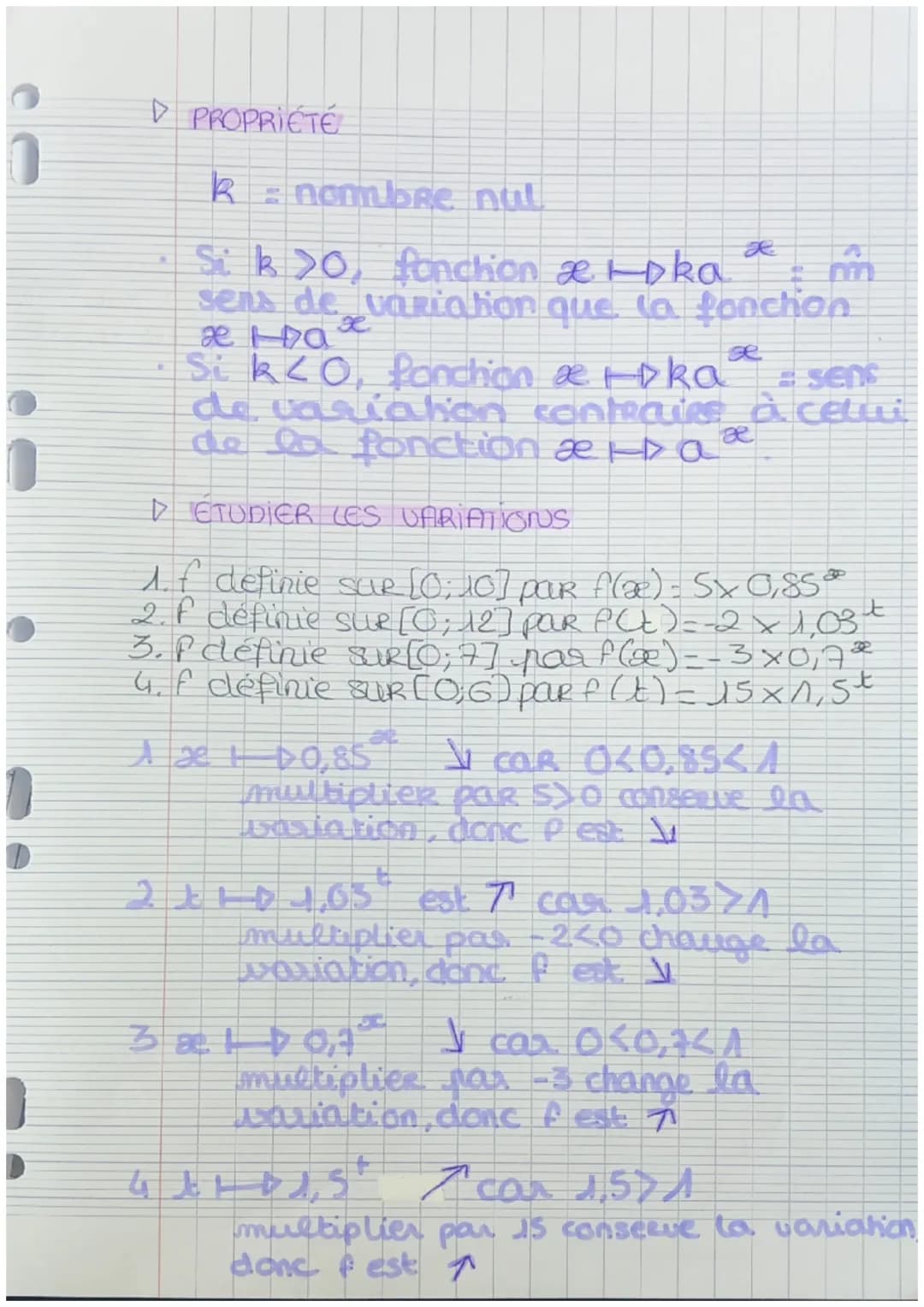 ifonctions
HATHS TRONC COHHUN
ERE G
•ERES PROPRIÉTÉS
SENS DE VARIATION
Exponentielles
▸ FONCTION EXPONENTIELE DE BASE a
B
La fonchon qui, à 