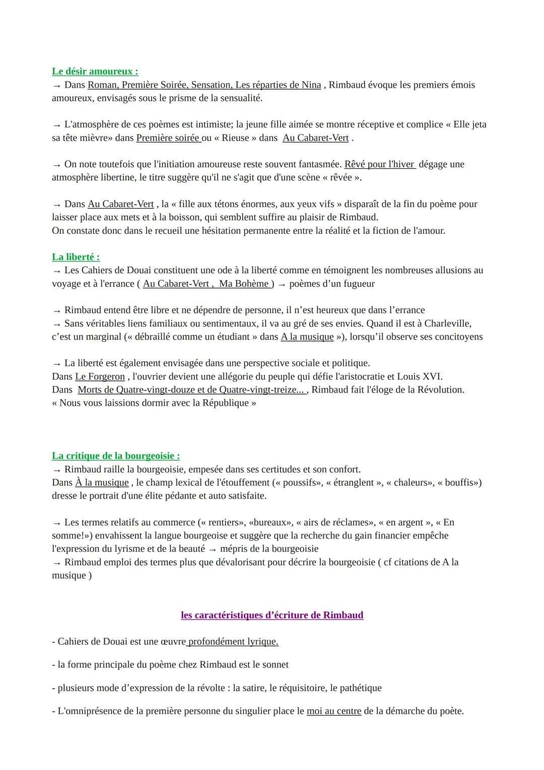 PARCOURS 4 - ÉMANCIPATIONS CRÉATRICES
ŒUVRE: Cahiers de Douai, Arthur Rimbaud, produit en 1870 et publié en 1893
MOUVEMENT LITTÉRAIRE: symbo