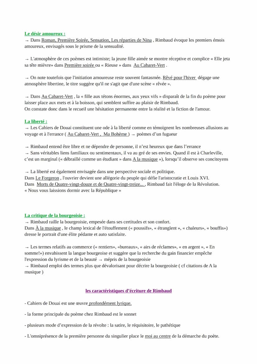 PARCOURS 4 - ÉMANCIPATIONS CRÉATRICES
ŒUVRE: Cahiers de Douai, Arthur Rimbaud, produit en 1870 et publié en 1893
MOUVEMENT LITTÉRAIRE: symbo