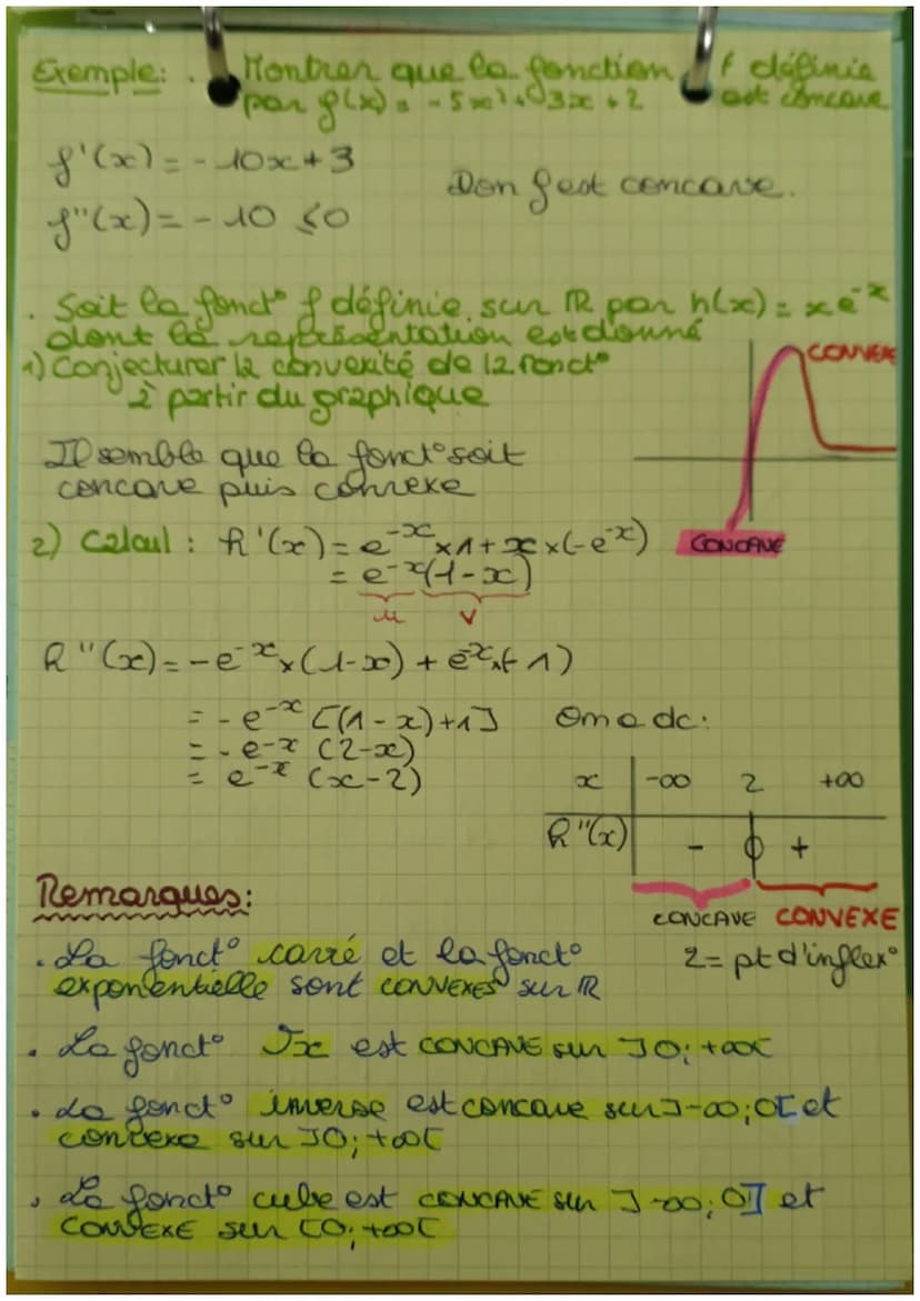 Fonctions. Convexité!
I. Definitions CONVEXE
• Socent fune fonct definie sur un intervalle
I et e se courbe représentative dans un
repère.
f