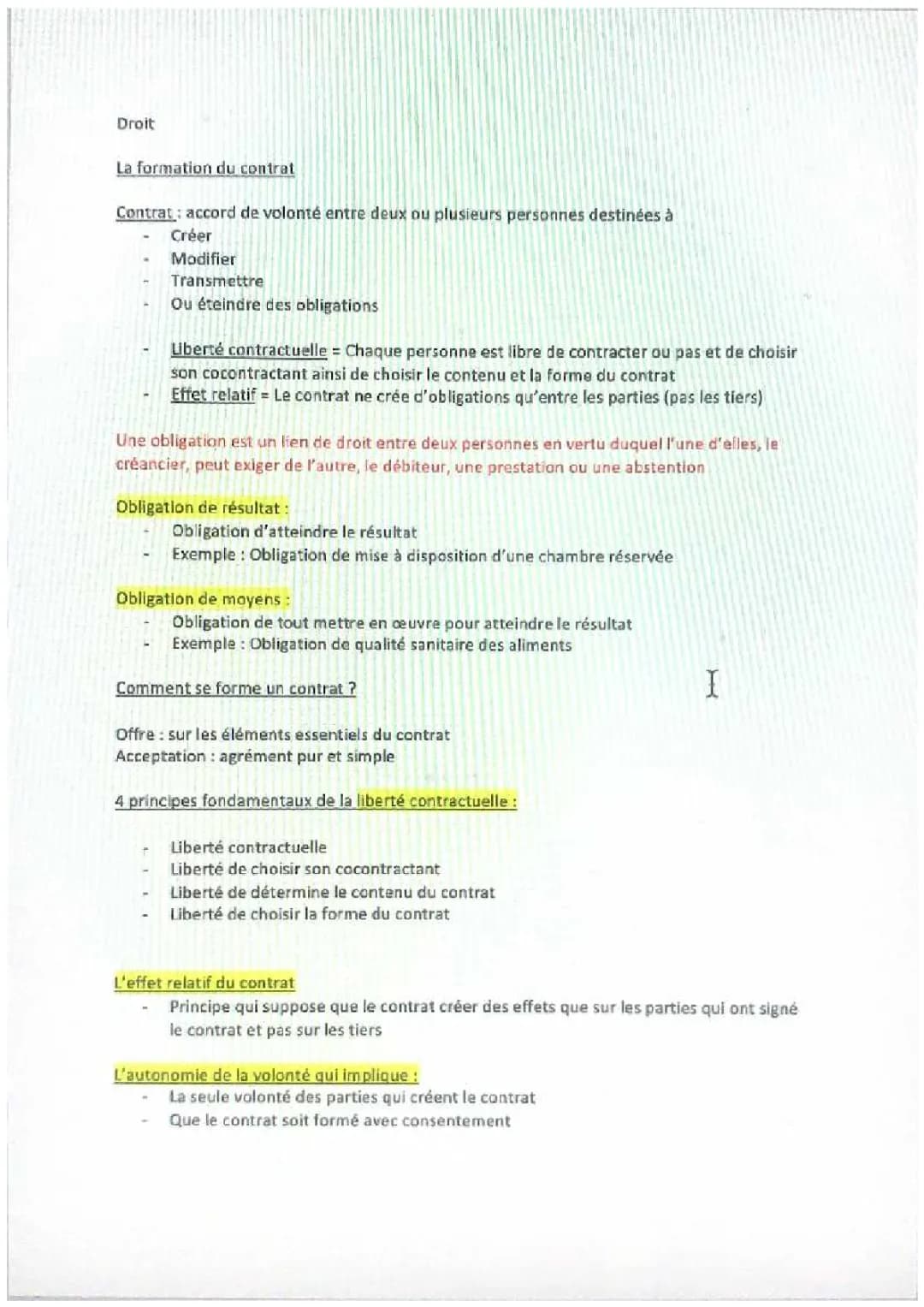 Le contrat 