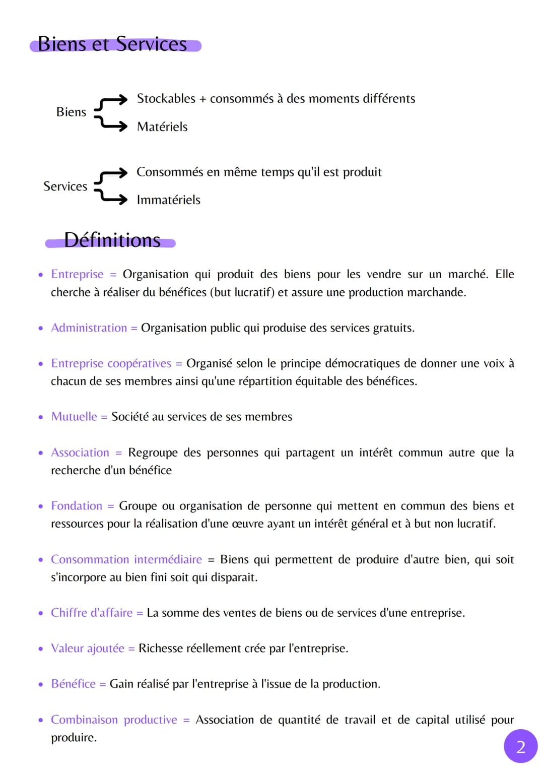 Production
Marchande
Exemple
SES
Comment créer-t-on des richesses et
comment les mesures-t-on ?
Production de biens et de services destinée 