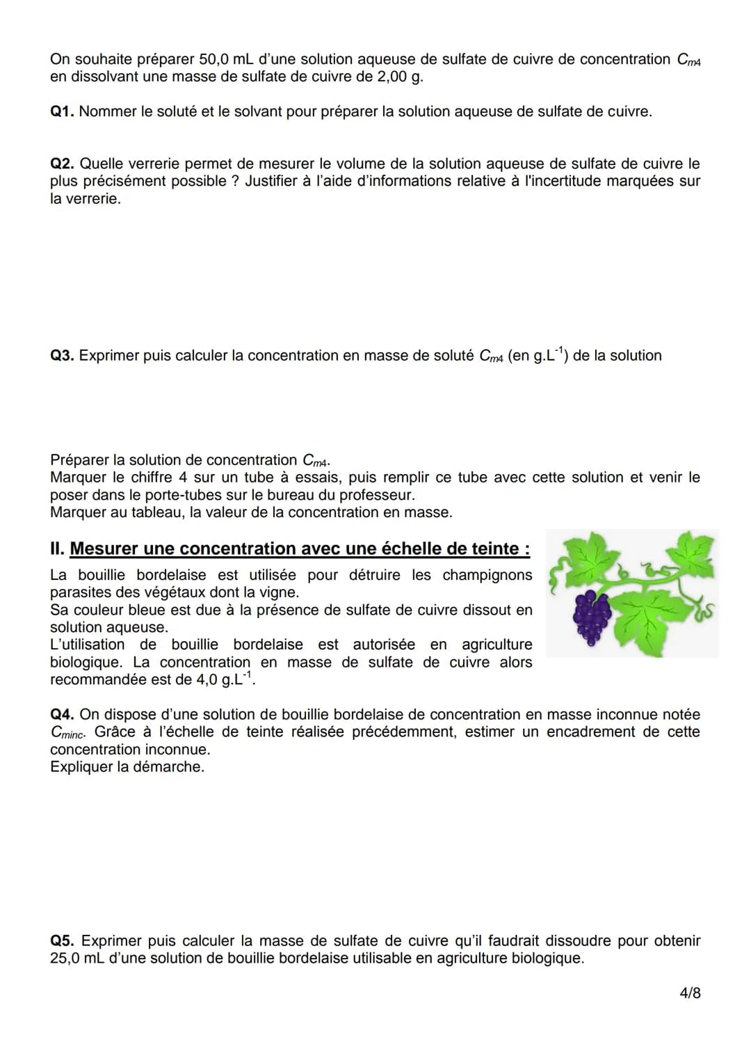 2nde
TP C5
Dissolution
Objectifs :
- Identifier le soluté et le solvant à partir de la composition ou du mode opératoire de préparation
d'un