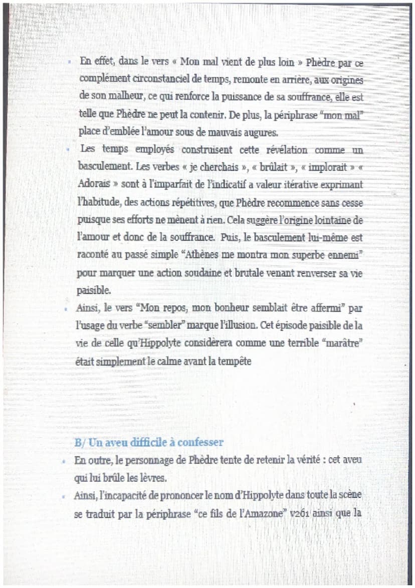Phèdre, acte I, scène 3
Staires
Racine reprend l'injonction qu'il affirma dans sa tragédie Bérénice « La
principale règle est de plaire et t