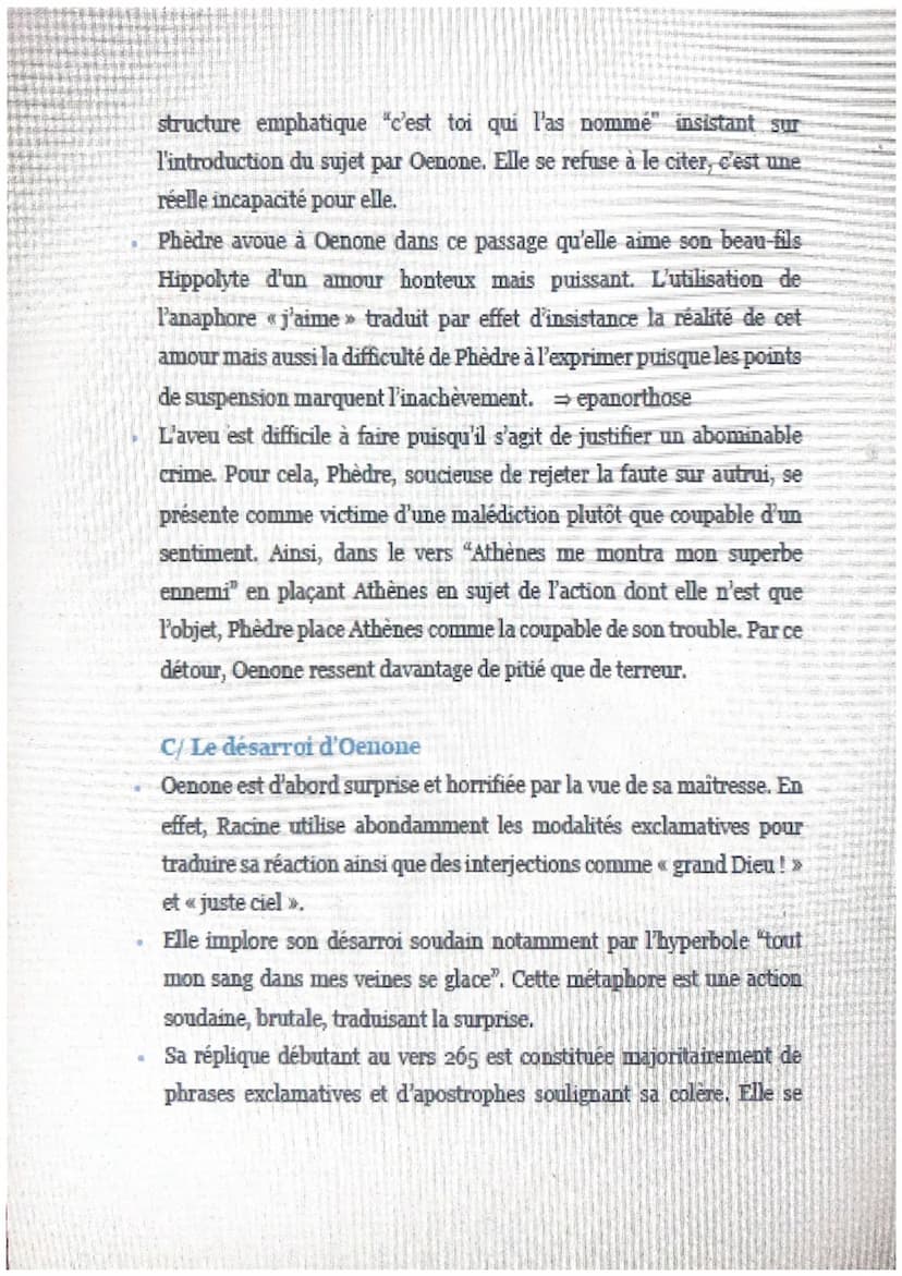 Phèdre, acte I, scène 3
Staires
Racine reprend l'injonction qu'il affirma dans sa tragédie Bérénice « La
principale règle est de plaire et t