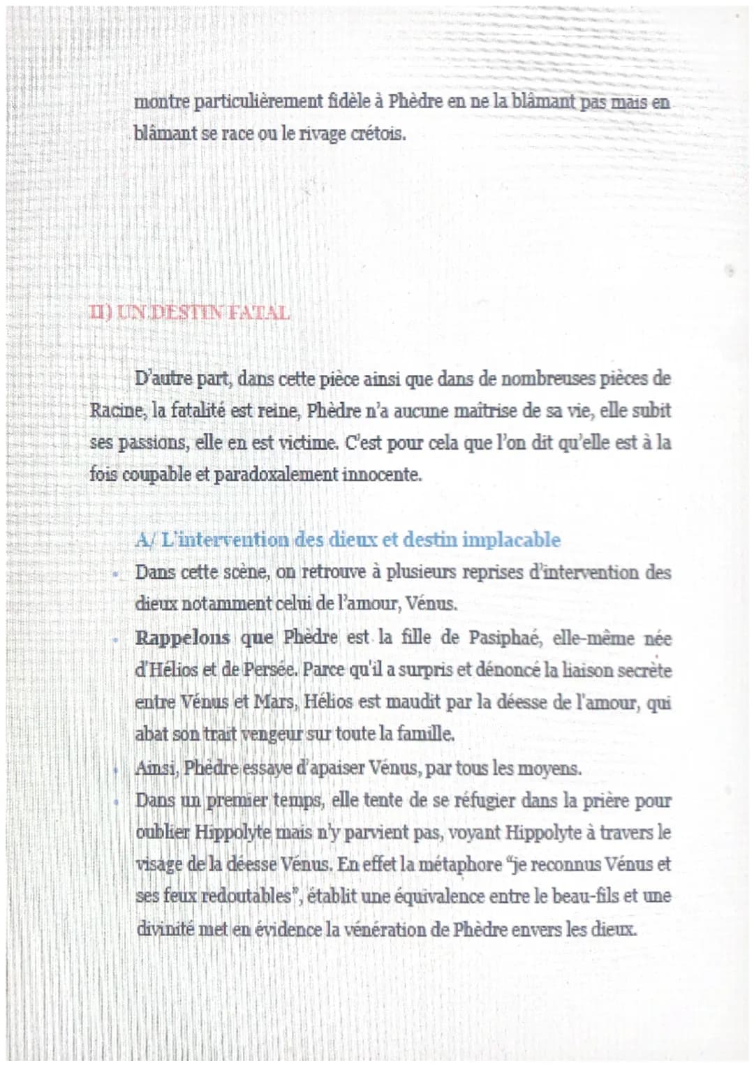 Phèdre, acte I, scène 3
Staires
Racine reprend l'injonction qu'il affirma dans sa tragédie Bérénice « La
principale règle est de plaire et t