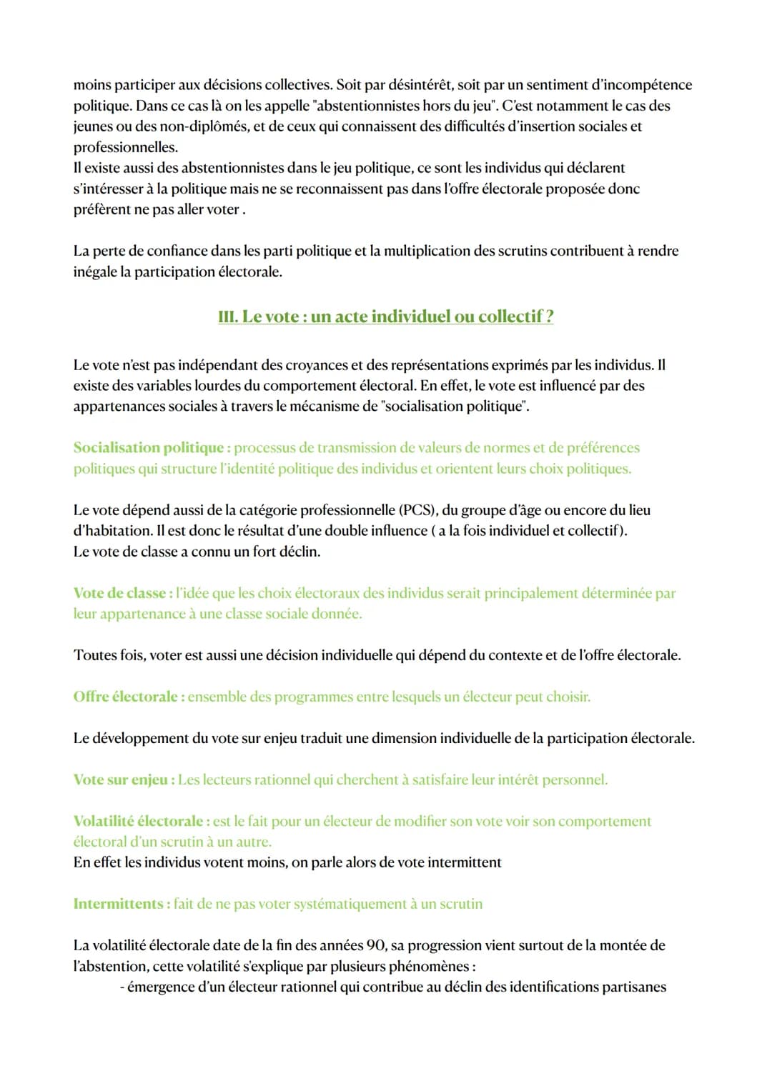 chapitre 10:
voter : une affaire individuelle ou collective?
Introduction
Les citoyens majeurs et inscrits sur les listes électorales dispos