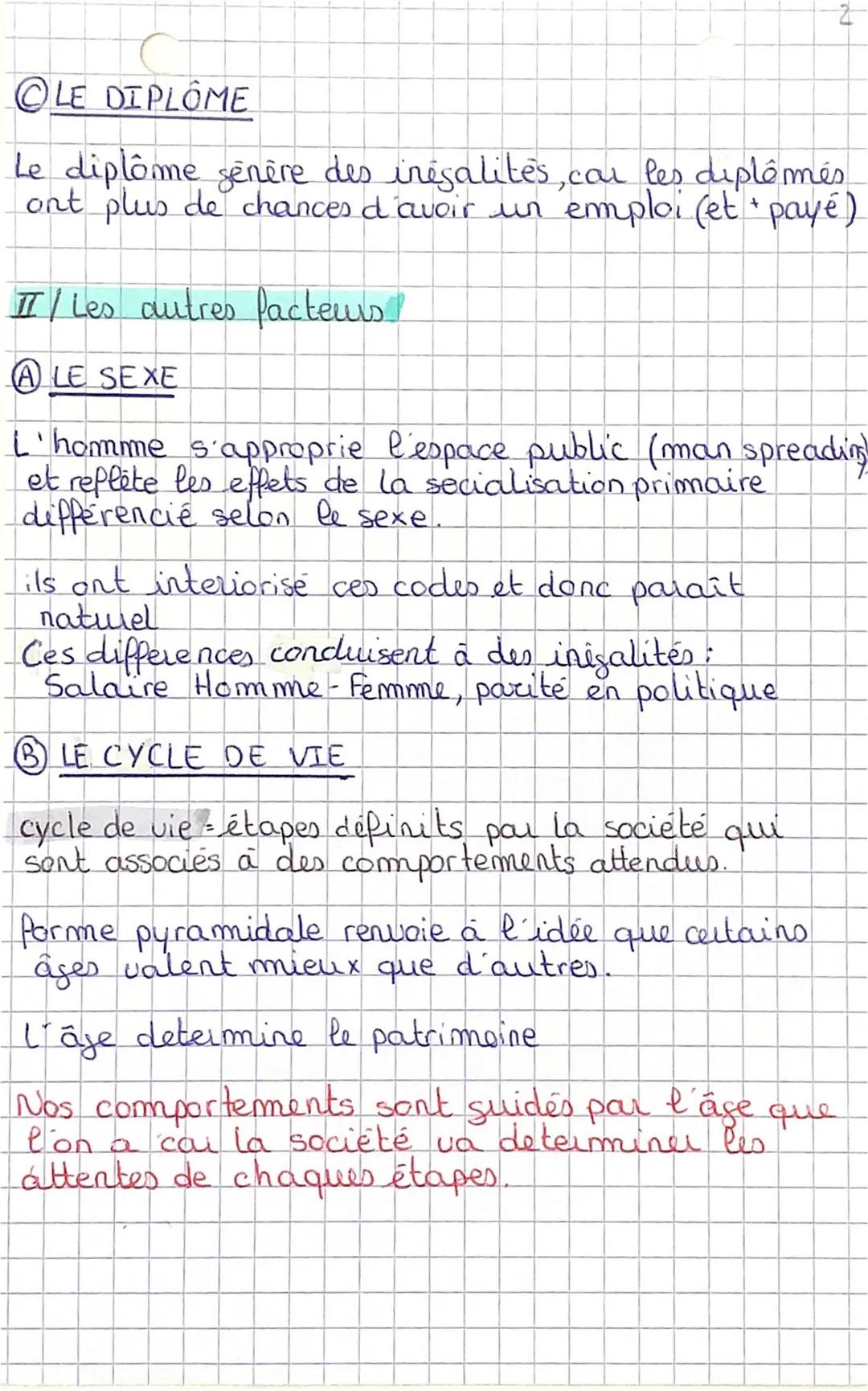 Chapitre : Structuration de la société francaise
FICHEM Facteurs qui structure la socié té
Structure sociale, répartition de la population.
