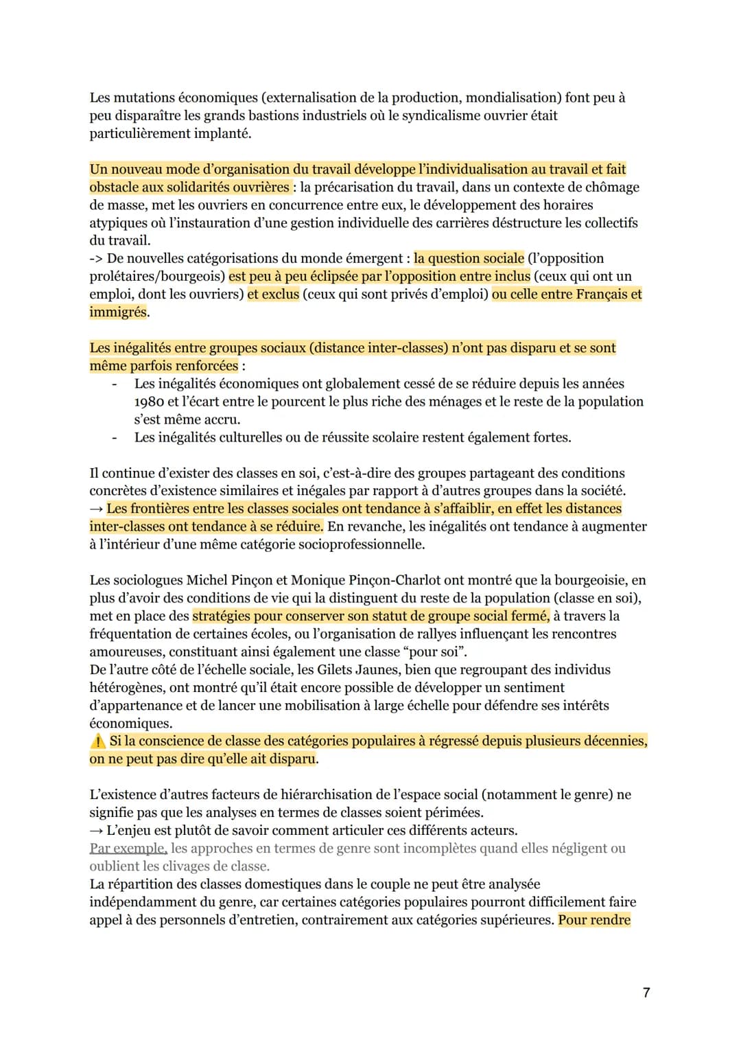 COMMENT EST STRUCTURÉE LA SOCIÉTÉ FRANCAISE ACTUELLE?
QU'EST-CE QUE L'ESPACE SOCIAL?
Espace social: représentation de la hiérarchie sociale 