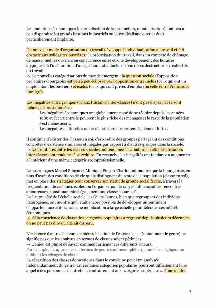 COMMENT EST STRUCTURÉE LA SOCIÉTÉ FRANCAISE ACTUELLE?
QU'EST-CE QUE L'ESPACE SOCIAL?
Espace social: représentation de la hiérarchie sociale 