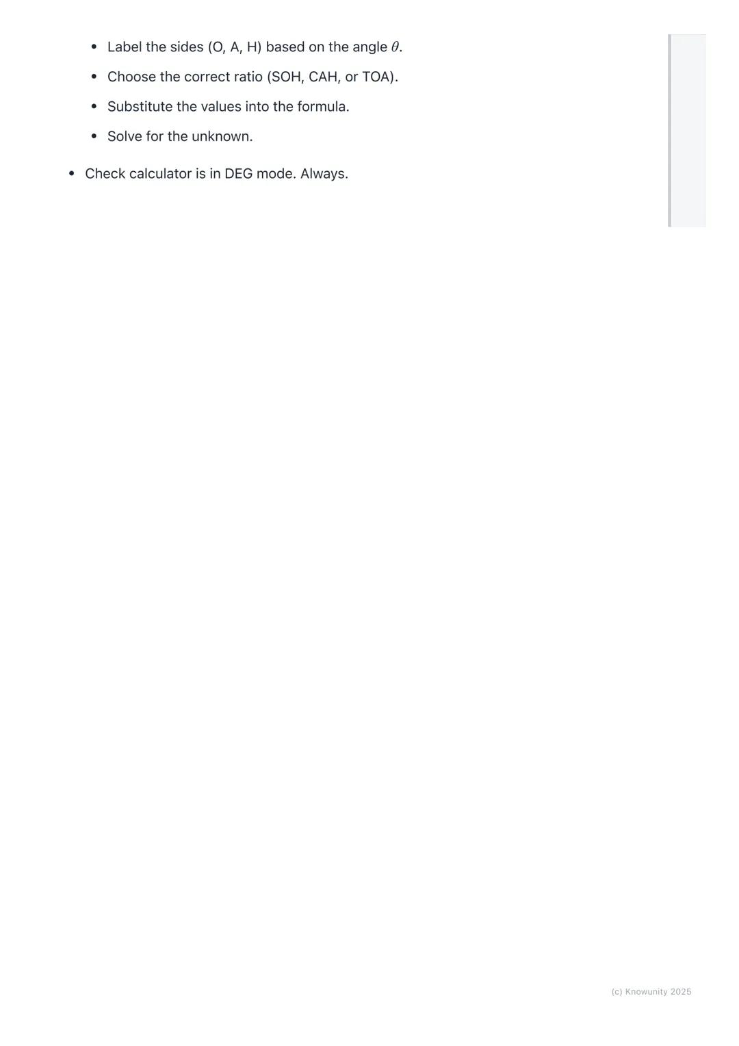 # Introduction to Trigonometric
Ratios

What is trigonometry about?

Trigonometry (or 'trig') is all about the relationship between the angl