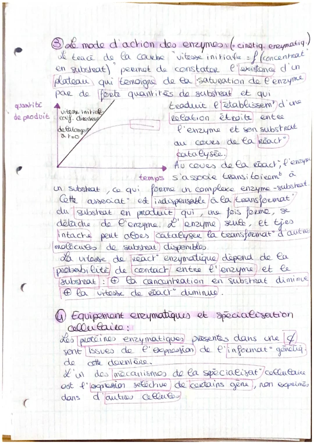 . LES ENZYMES.
déf : proteines aux properetes catalytiques.
@ Les properétés des enzymes:
L'ho
enzyme
est un catalyseur. Ce sent des.
protei
