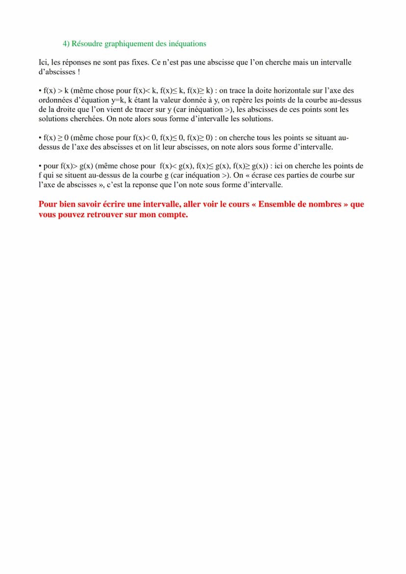 Cours bases des fonctions
I) Qu'est-ce qu'une fonction
Une fonction, c'est choisir un nombre x dans un intervalle donné, lui appliquer un
pr