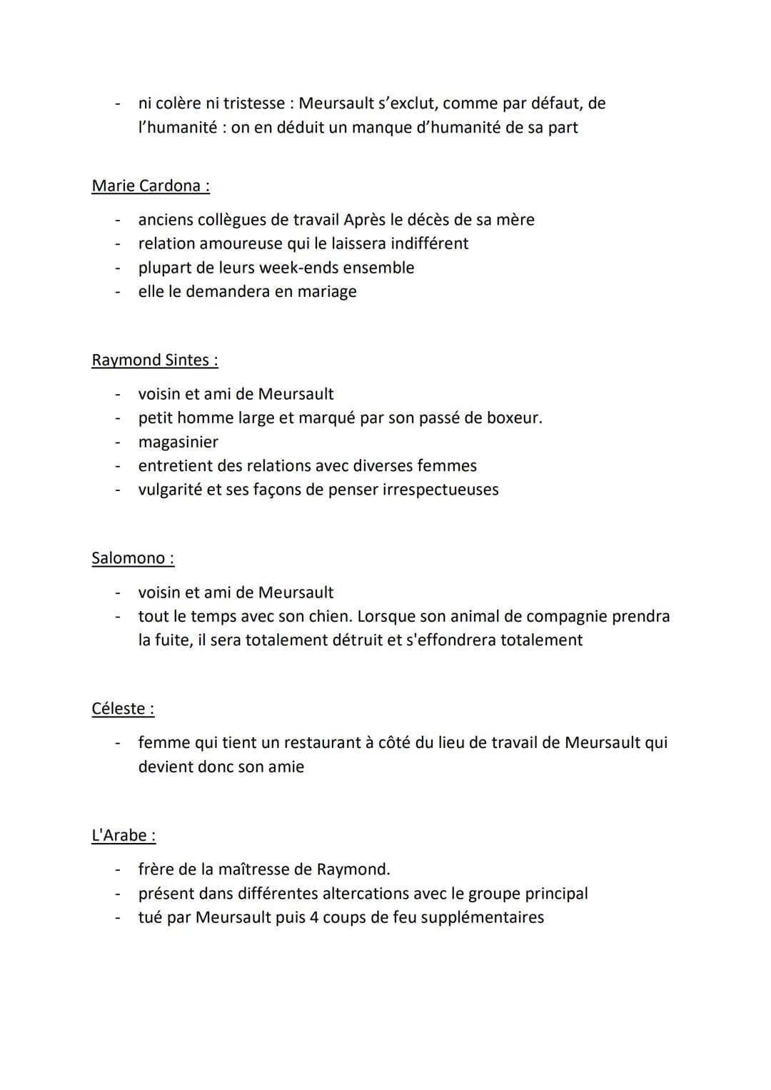 FICHE DE LECTURE : L'ETRANGER, CAMUS
(1942)
Résumé :
PREMIÈRE PARTIE
Chapitre I
L'action se situe à Alger, dans les années trente. Meursault