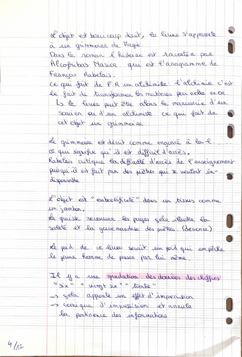 TEXTE BAC
RABELAIS-GARGANTUA
La mauvaise éducation sophiste.
Introduction:
те
SAL
Rabelais est un autern humaniste du 17 siècle, une
periode