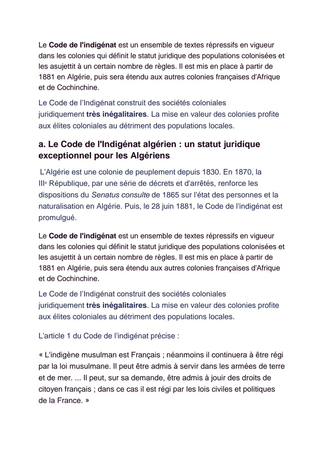 Objectif
Comprendre le fonctionnement d'une société issue du système
colonial
Points clés
●
Les sociétés coloniales sont des sociétés hiérar