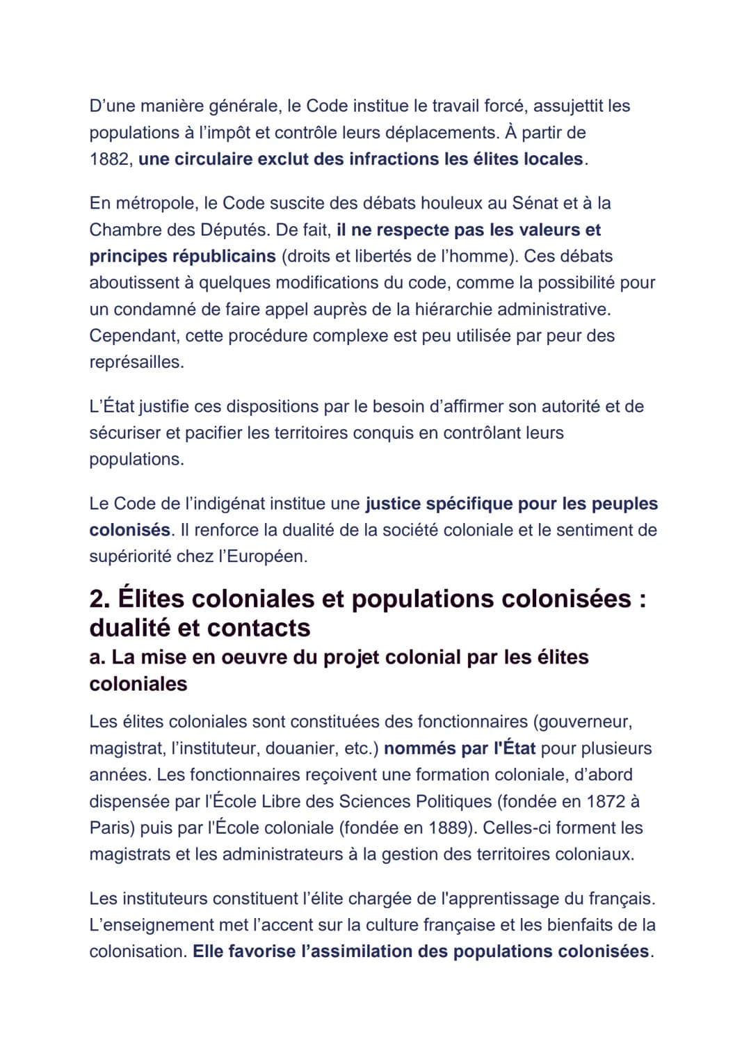 Objectif
Comprendre le fonctionnement d'une société issue du système
colonial
Points clés
●
Les sociétés coloniales sont des sociétés hiérar