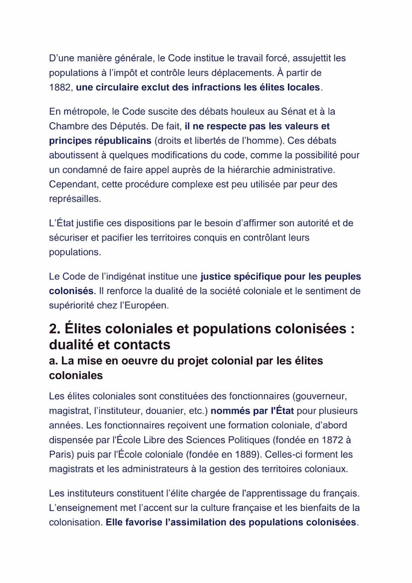Objectif
Comprendre le fonctionnement d'une société issue du système
colonial
Points clés
●
Les sociétés coloniales sont des sociétés hiérar