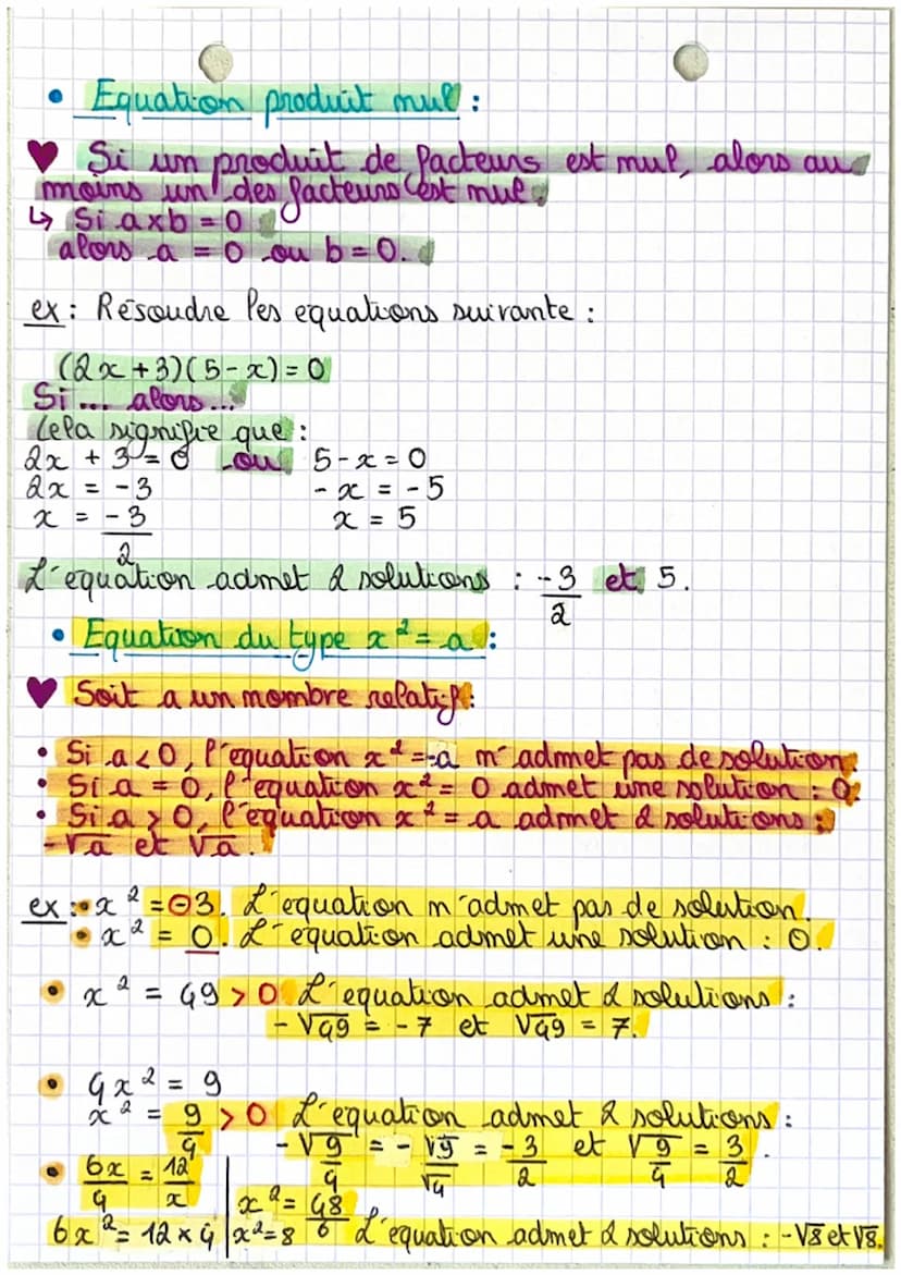 Les équations ~
Definitional:
* Une équation est une égalité de d expressions
-appeles membres de l'equation, dans lesquelles
figure un nomb