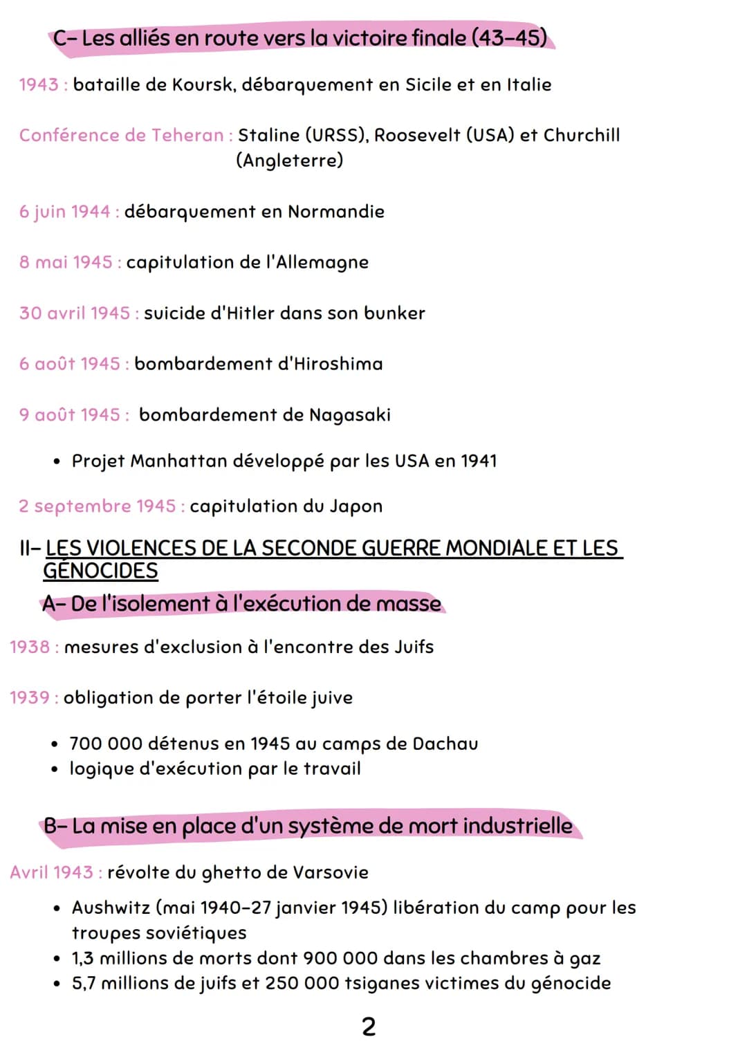 Chapitre 1-
Cours
Totalitarisme et
Seconde Guerre
Mondiale
Problématique : Comment est caractérisé la violence de masse et
l'anéantissement 