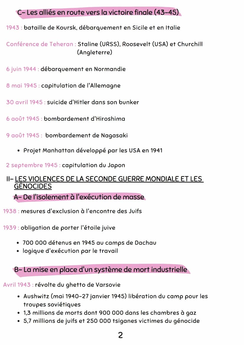 Chapitre 1-
Cours
Totalitarisme et
Seconde Guerre
Mondiale
Problématique : Comment est caractérisé la violence de masse et
l'anéantissement 