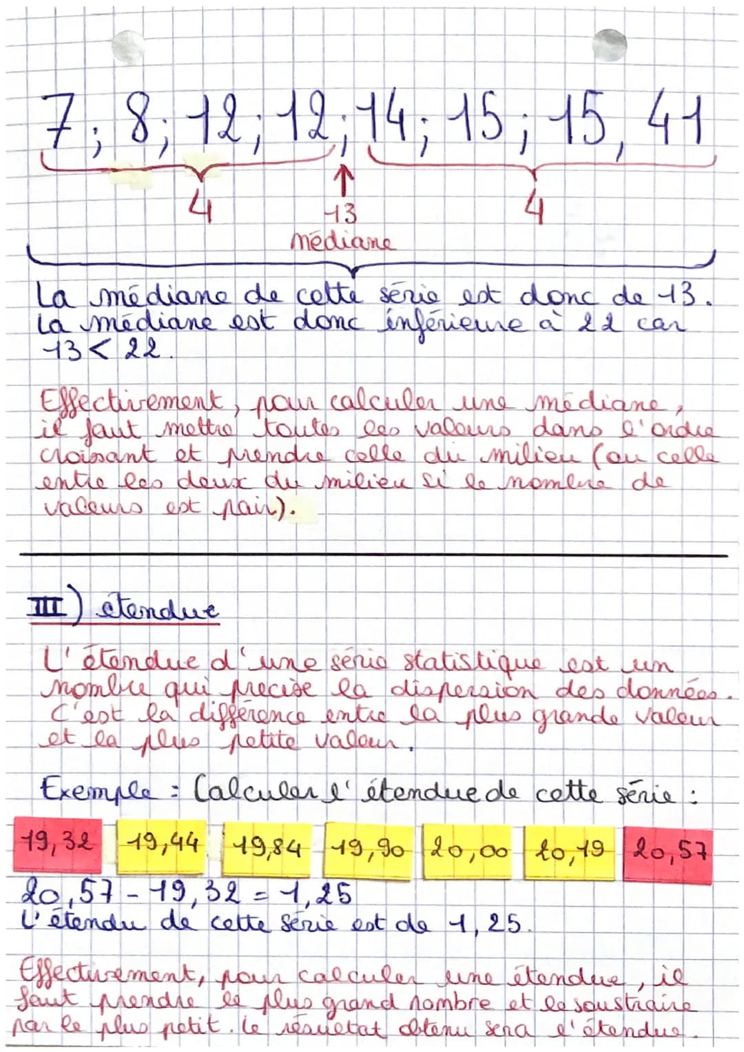 Chapitre 1: mayenne, médiane,
Tétendre
I) Moyenne
BEST CHAPTER
Si toutes les valeurs de la série étaient
égales alors celle-ci vaudrait la m