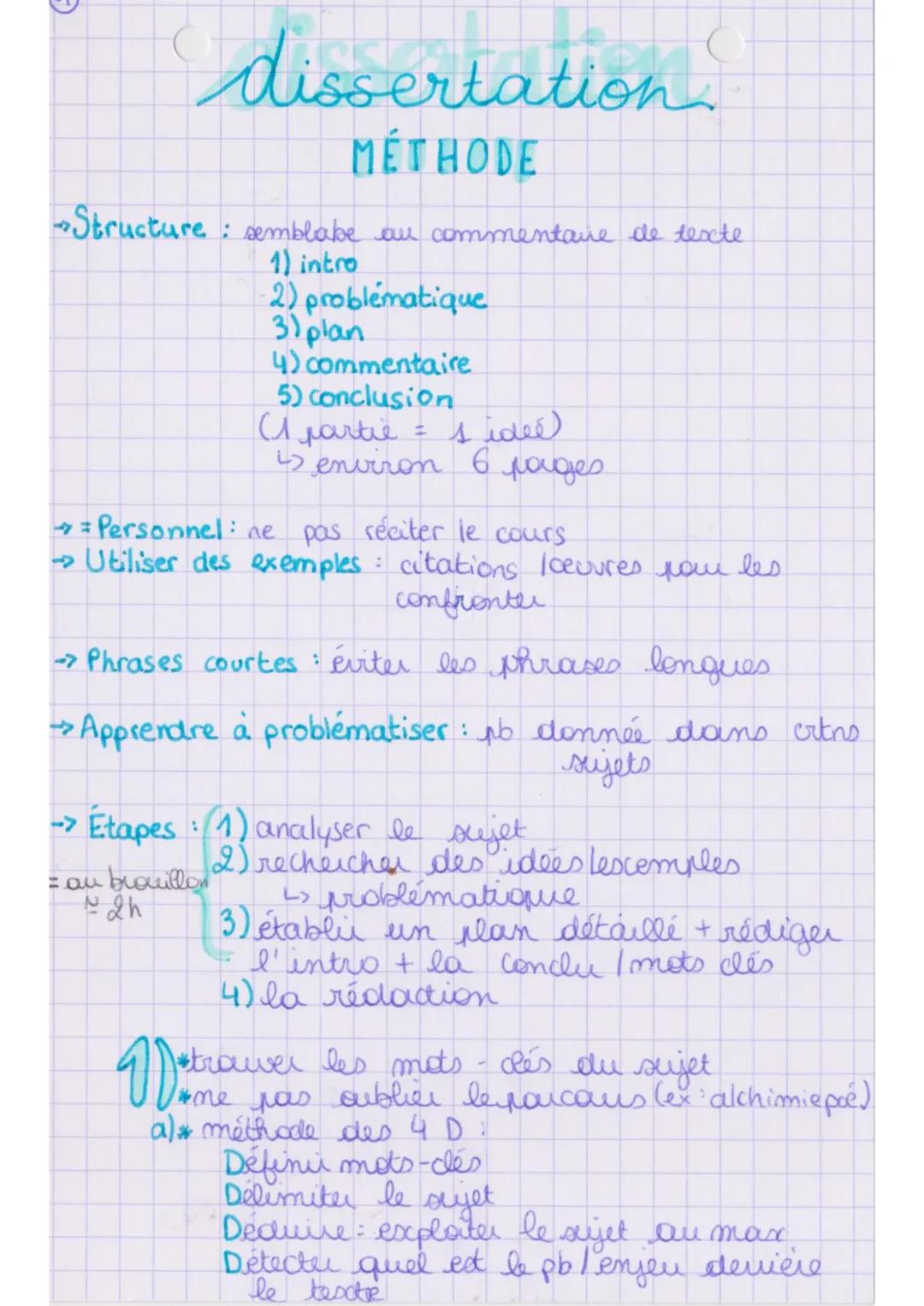 E
dissertation
MÉTHODE
→Structure : semblake ou commentaire de texte.
1) intro
2) problématique
3) plan
4) commentaire
5) conclusion
C1 part
