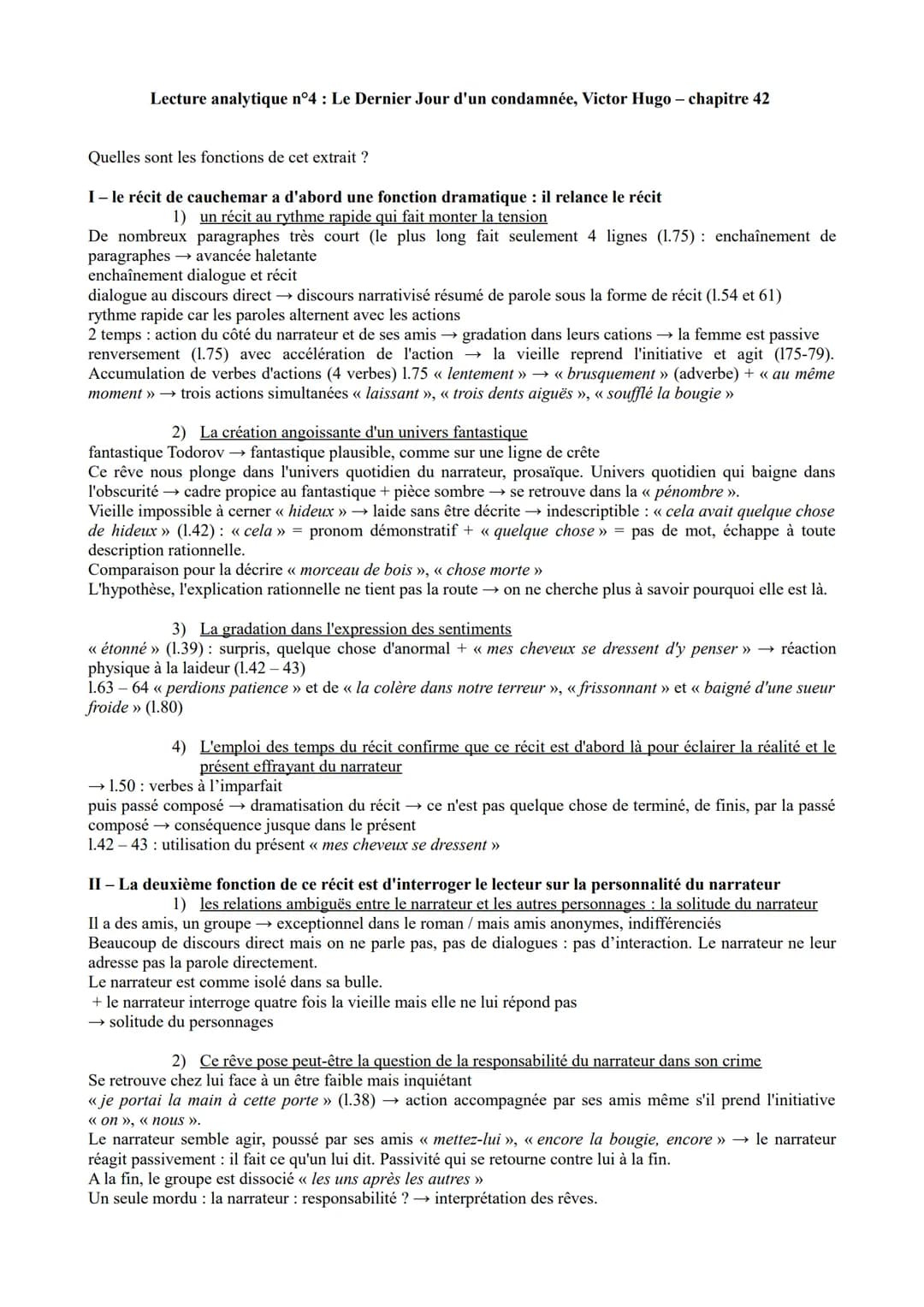 
<h2 id="fonctiondramatiquedurcit">Fonction dramatique du récit</h2>
<p>Le récit de cauchemar dans le chapitre 42 du "Dernier Jour d'un Cond