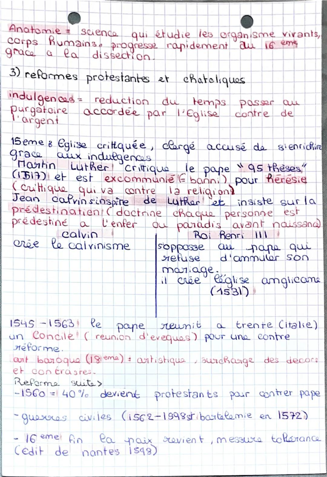 # HISTOIRE
2GE
> Renaissance, humanisme et reformes religieuses

1) l'humanisme et la renaissance

humanisme mouvement née a la fin du isen
