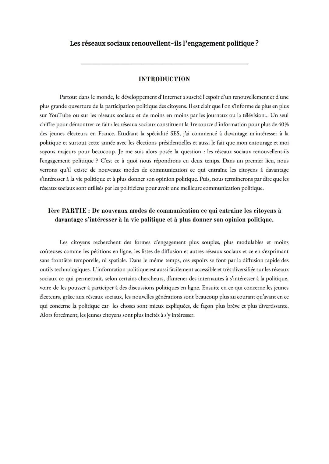 Les réseaux sociaux renouvellent-ils l'engagement politique ?
INTRODUCTION
Partout dans le monde, le développement d'Internet a suscité l'es