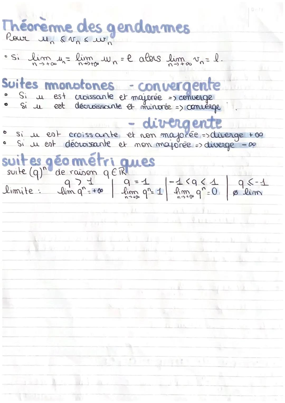 Les suites
I. La récurrence
Rédaction à connaître:
VnE IN; on pose.
Initialisation:
Hérédité:
• Soit n¤N, on suppose que Pn est vraie:
(cad 