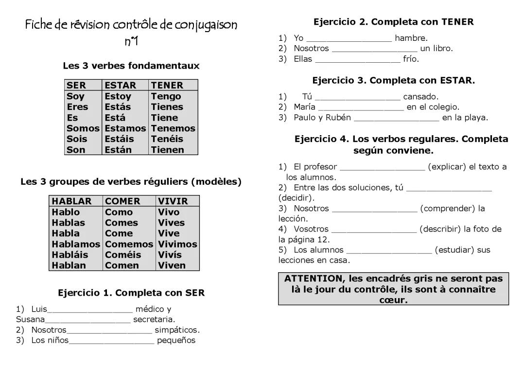 ~Verbe Espagnol ~