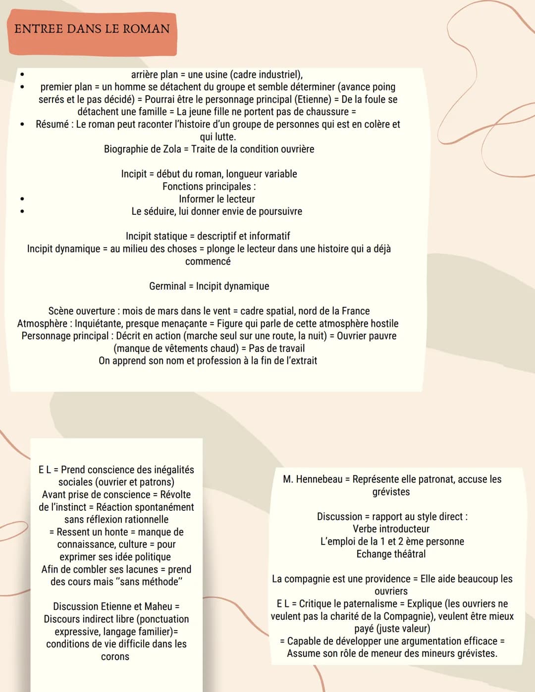 FILM GERMINAL
Conditions de vie et travail :
Misérable = Pas assez d'argent = Café
mélangé à de l'eau
Dureté de la tâche des mineurs, insalu