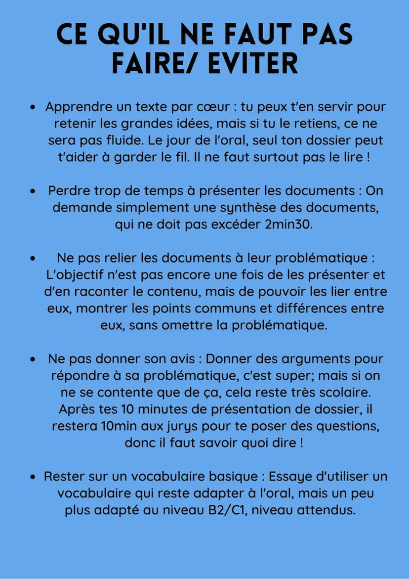 DOSSIER PERSONNEL
En terminale spé LLCE, tu devras passer un oral de 20min
où te devras présenter un dossier composé de documents
vu en clas