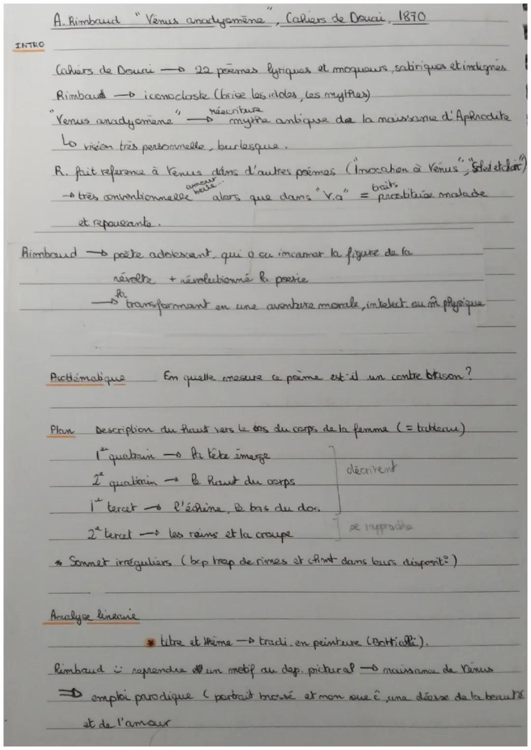 5
10
Vénus
anadyomène¹
Comme d'un cercueil vert en fer blanc², une tête
De femme à cheveux bruns fortement pommades
D'une vieille baignoire 