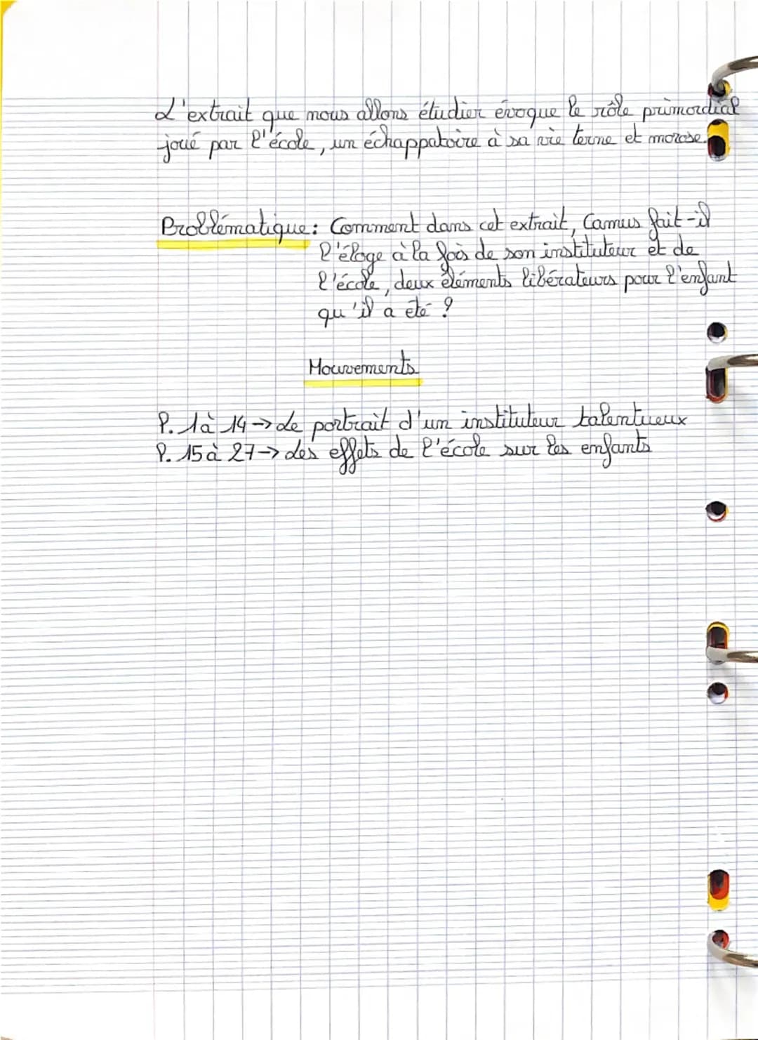 Le Premier Homme
Objet d'étude : da litterature d'idées du XVIe siècle
XVIII stede
Parcours: La bonne éducation
Introduction
Carte d'identit