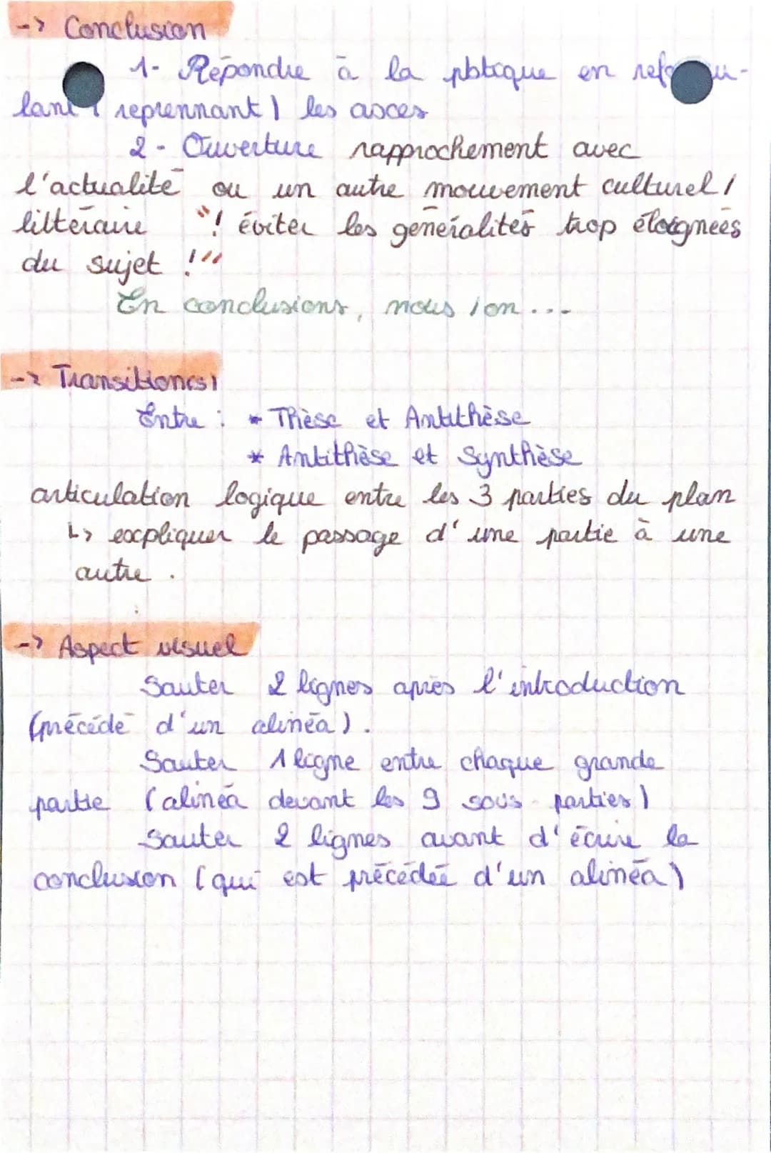 Met de de la dissertation
●
Introduction
(avec 3 sous-parties I
Thèse
Antithèse
Synthèse
Conclusion
->Introduction
(avec 3 sous-parties) a T