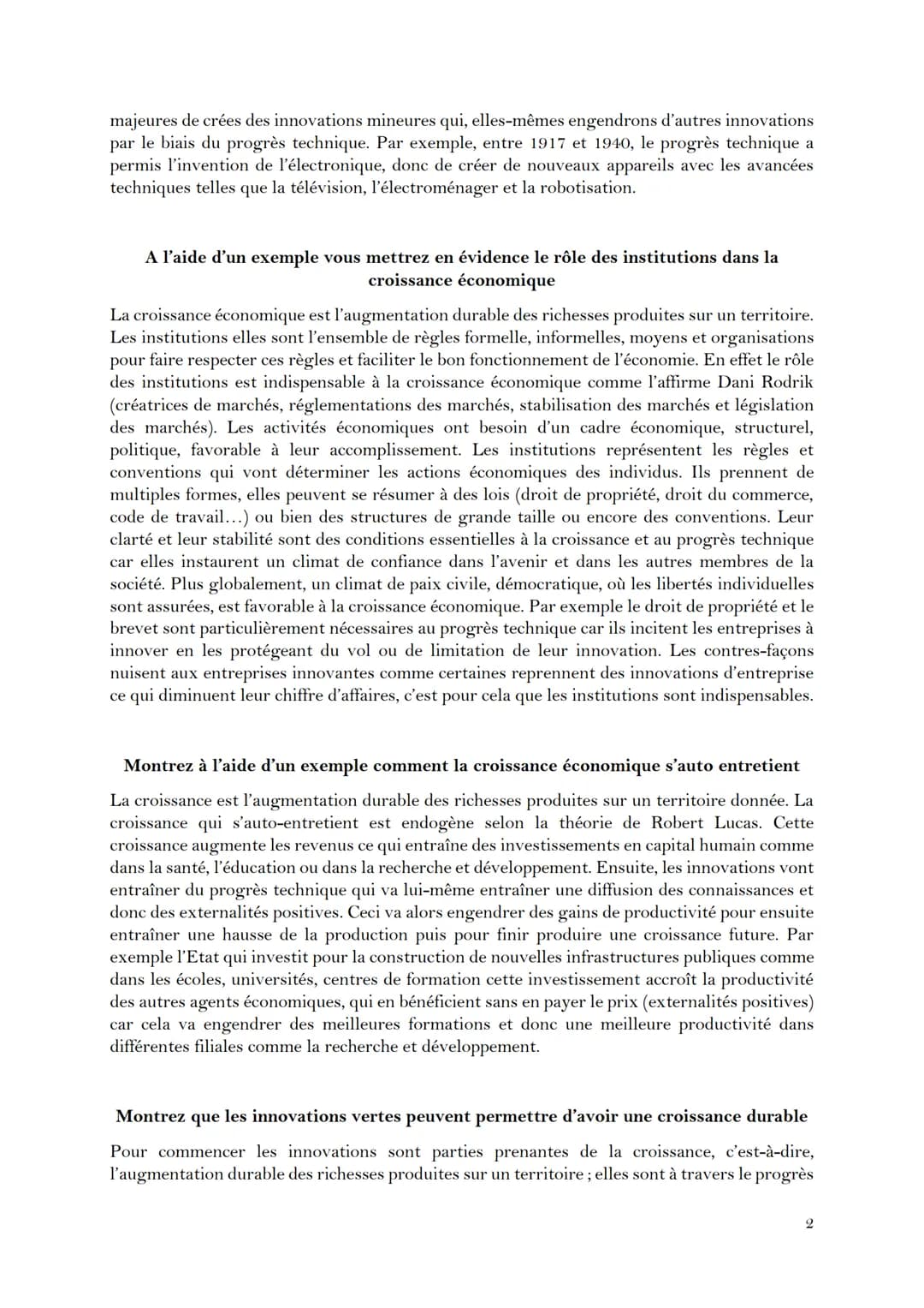 EC1- CROISSANCE ECONOMIQUE
Montrer que le PT entraîne des inégalités économiques
Le progrès technique, c'est-à-dire l'ensemble des innovatio