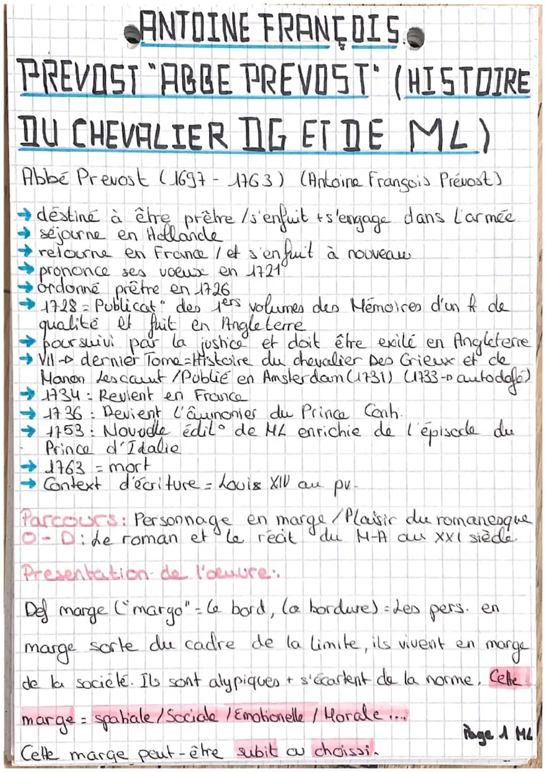 Résumé et Analyse de Manon Lescaut : Contexte Historique et Personnages en Marge