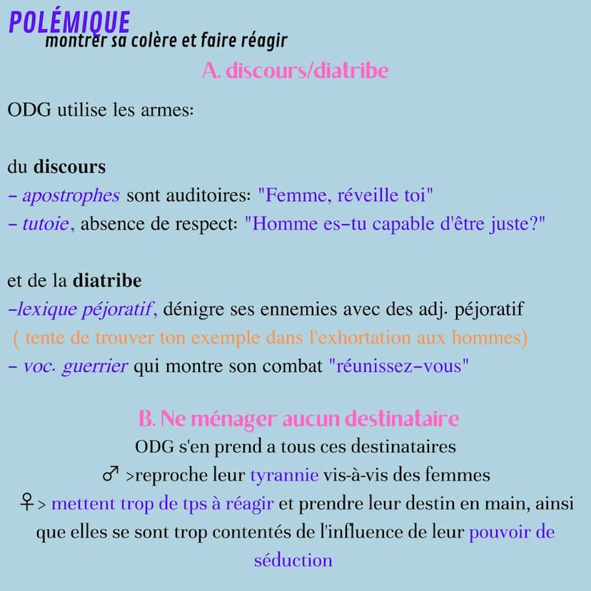 DDFC
Olympe de Gouges Objectif et juridique
Structure 1
> juridique
- prend un texte pour modele et le féminise
- donne un aspect universel
