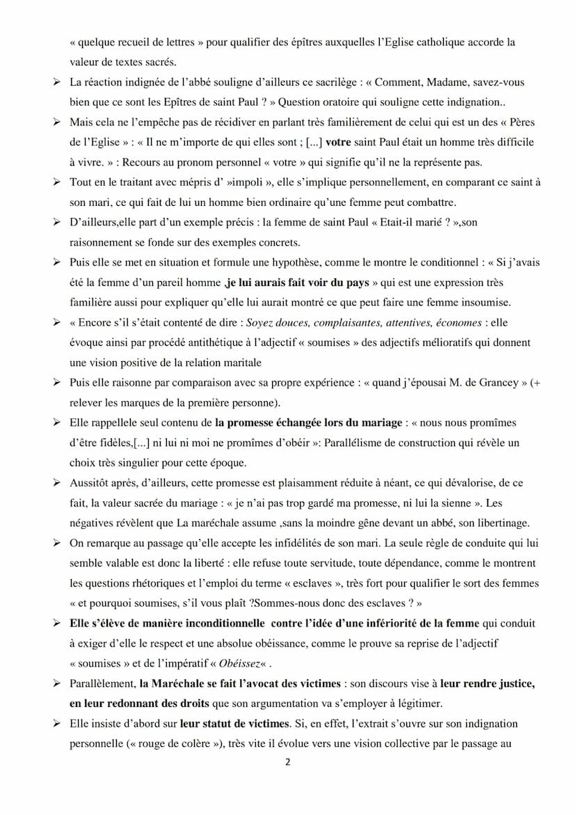 Objet d'étude 4/4: La littérature d'idées du XVIe siècle au XVIIIe siècle
Parcours associé : Écrire et combattre pour l'égalité
Texte explic
