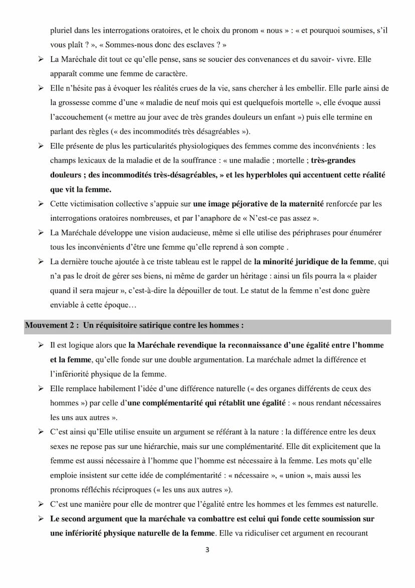 Objet d'étude 4/4: La littérature d'idées du XVIe siècle au XVIIIe siècle
Parcours associé : Écrire et combattre pour l'égalité
Texte explic