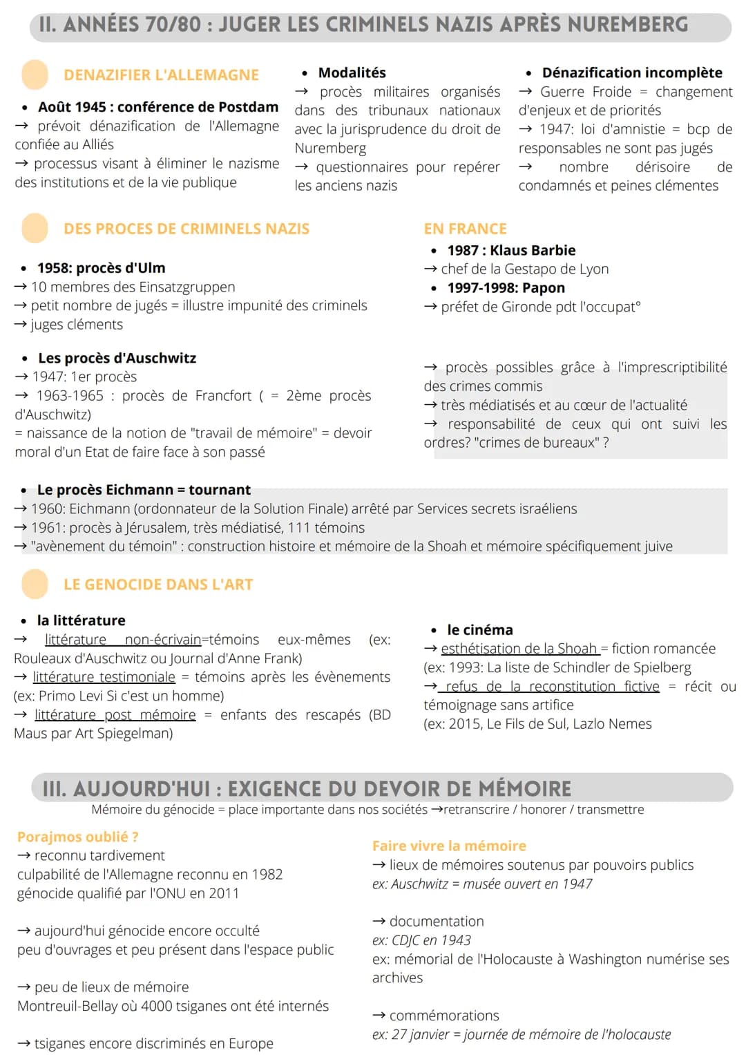 HISTOIRE ET MEMOIRE
Histoire et mémoire du génocide
des juifs et des tziganes OBJET CONCLUSIF
Génocide des juifs et des tziganes
= plus gran