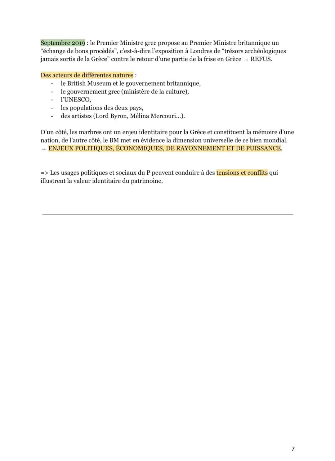 IDENTIFIER, PROTÉGER, VALORISER LE PATRIMOINE : ENJEUX
GÉOPOLITIQUES
AXE 1: Usages sociaux et politiques du patrimoine
EN QUOI LE PATRIMOINE