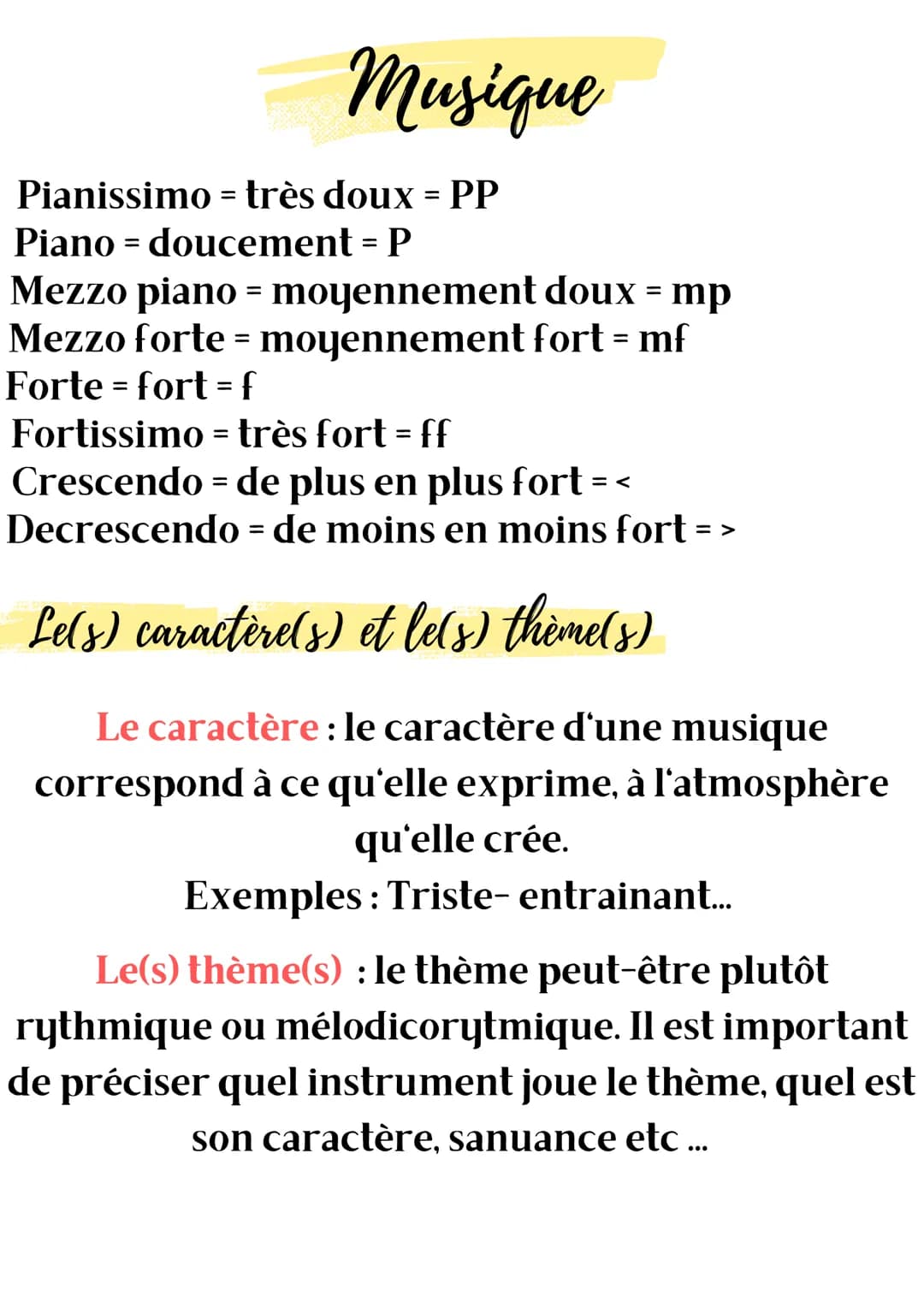 Musique
Les formations musicales
Solistes: 1 seul instrument, une seule voix.
Formations vocales / instrumentales : 2 (duo), 3
(trio), 4 (qu