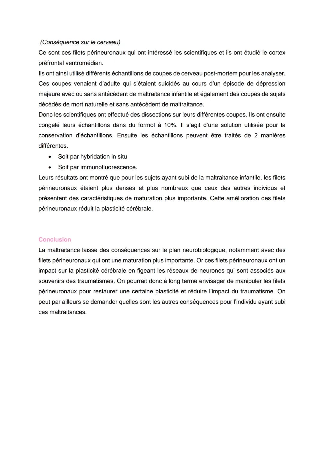 GRAND ORAL SVT: QUELLES SONT LES
CONSÉQUENCES DE LA MALTRAITANCE
PHYSIQUE INFANTILE SUR LE CERVEAU?
Introduction
Vous êtes en classe avec vo