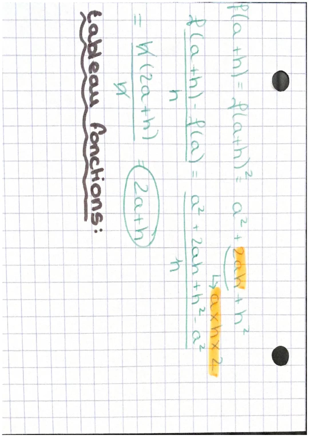مشمسة
ins
Dérivation:
taux variation: f(b) f(a)
b- a
nb dérivé: ho
on écrit. f'(a) lim f(a+h)-f(a).
n-o
h
2
Texemple= x² - 4x
calculer f(3)
